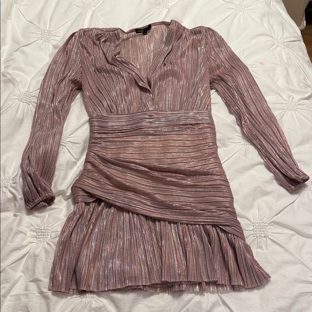 Maje Rose-Pink Long Sleeve Dress Like New (Only worn once)